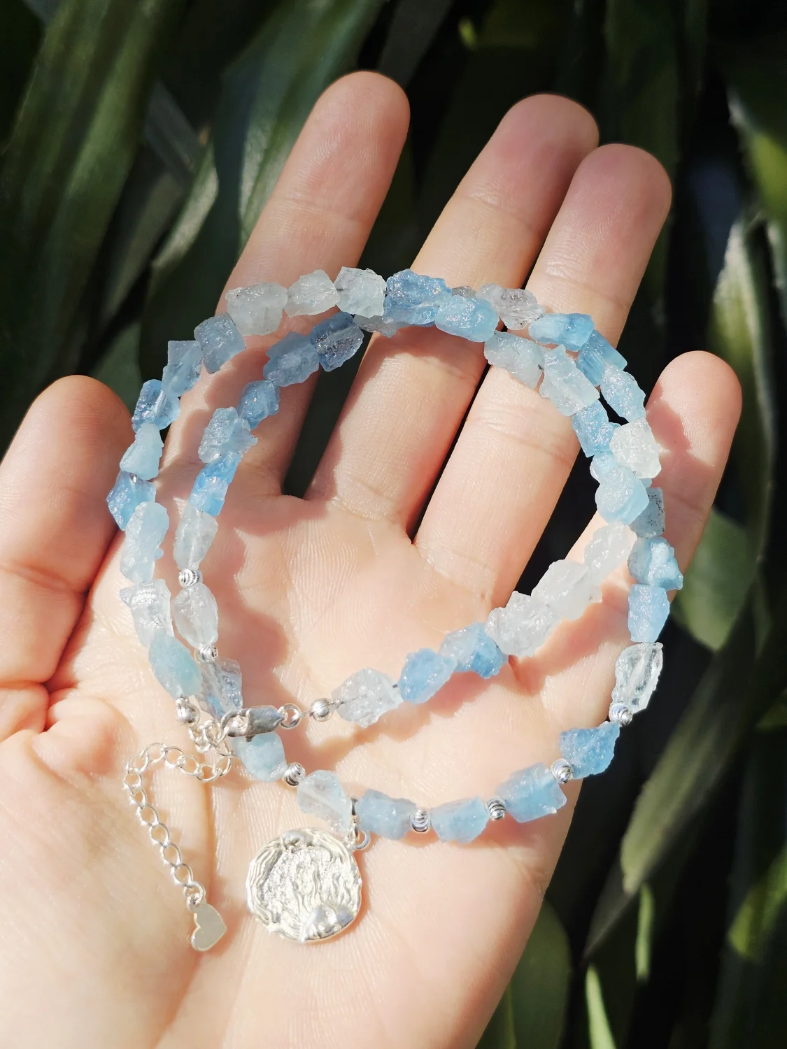 Naszyjnik "AQUAMARINE RAW" (akwamaryn)