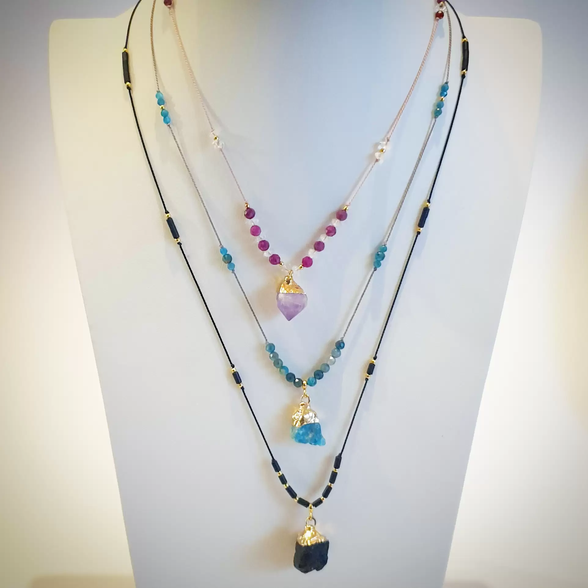 Naszyjnik "RAW APATITE" (apatyt)